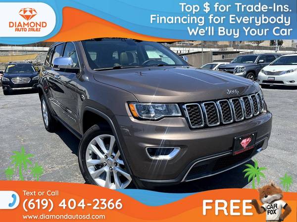 2017 Jeep Grand Cherokee Limited 4x4 - $452/mo for $0