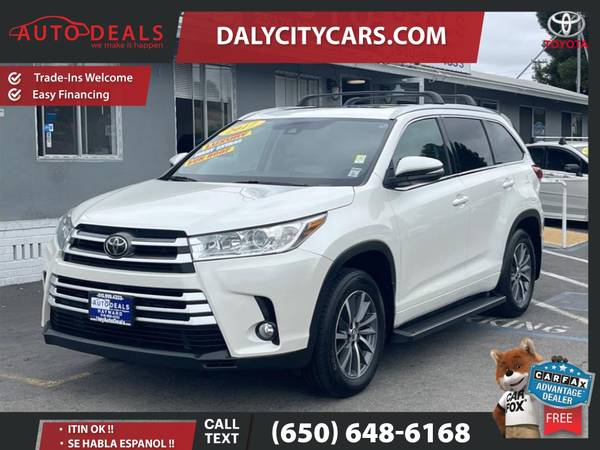 2017 Toyota Highlander XLE 4D SUV for $0 Build Credit,