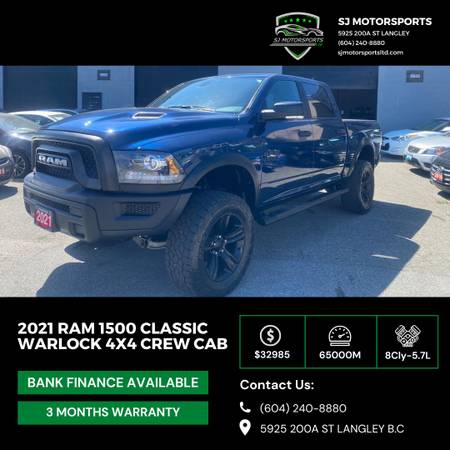 2021 Dodge Ram 1500 Classic Warlock - 106KM, 3 Months