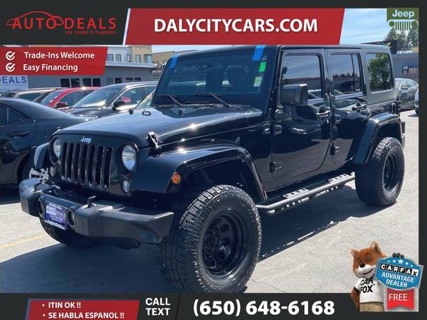 2016 Jeep Wrangler Unlimited Sahara 4D for $0 Build Credit,