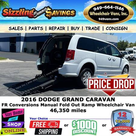 2016 Dodge Grand Caravan Wheelchair Van for $0 Build Credit,