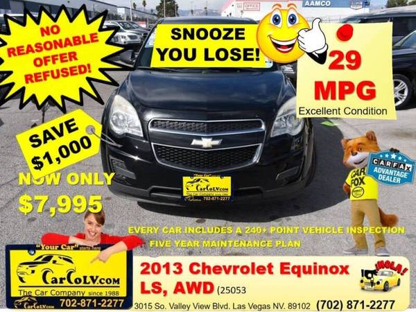 2013 Chevrolet Equinox LS for $0 Build Credit, Poor Credit,