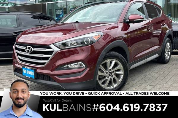 2017 Hyundai Tucson Luxury AWD for $0 Build Credit, Poor