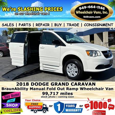 2018 Dodge Grand Caravan Wheelchair Van for $0 Build Credit,