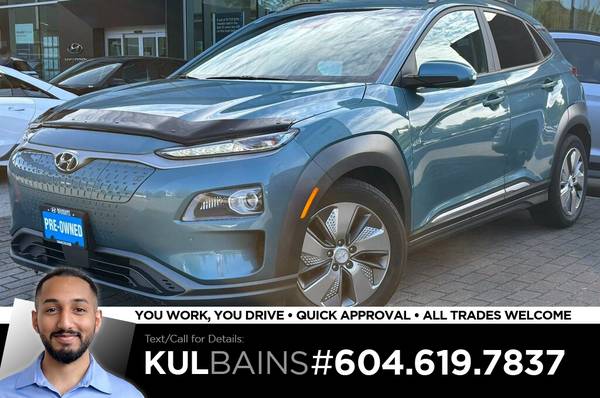 2020 Hyundai Kona Electric Ultimate for $0 Build Credit, Poor