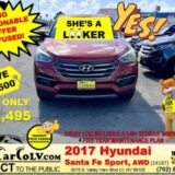 2017 Hyundai Santa Fe Sport 2.4L for $0 Build Credit,