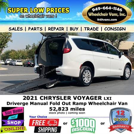 2021 Chrysler Voyager Wheelchair Van for $0 Build Credit, Poor