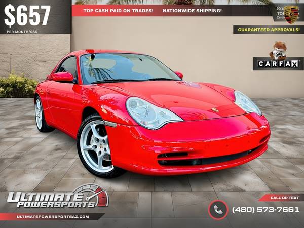 2002 Porsche 911 Carrera 4 6-Speed Manual Guards Red 49K