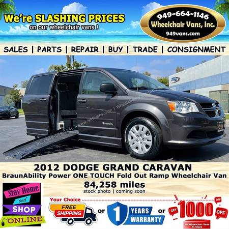 2012 Dodge Grand Caravan Wheelchair Van for $0 Build Credit,
