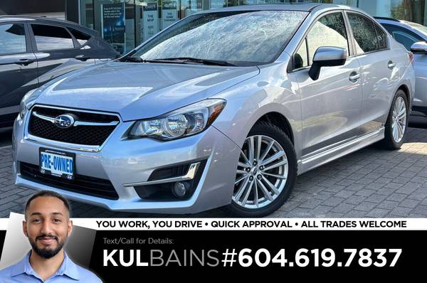 2016 Subaru Impreza Premium Sedan: BC Vehicle, No Accidents for