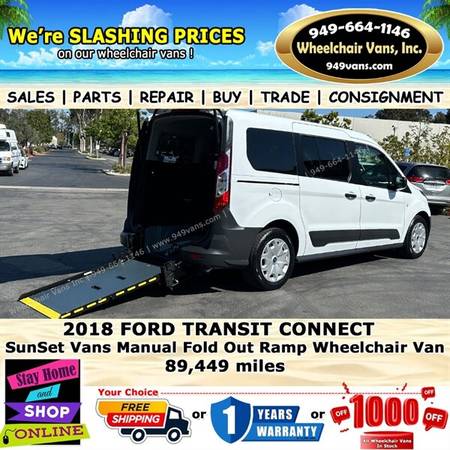 2018 Ford Transit Connect Wheelchair Van for $0 Build Credit,