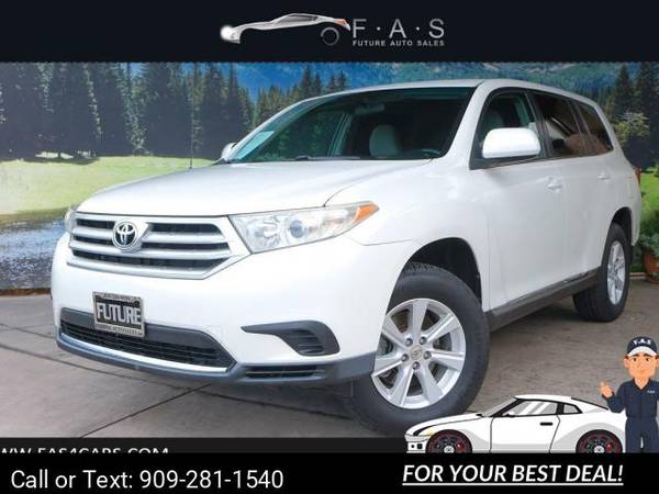 2012 Toyota Highlander SUV Blizzard Pearl for $0 Build Credit,