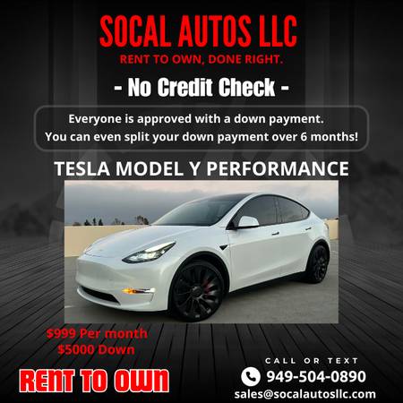 2024 Tesla Model Y Performance - Rent to Own -
