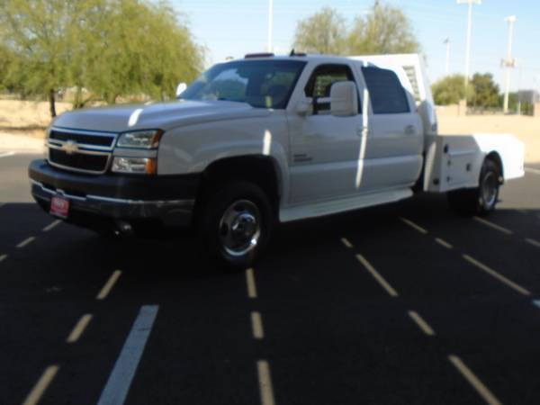 2006 Chevy Silverado 3500 Crew Cab Duramax Diesel Flatbed for