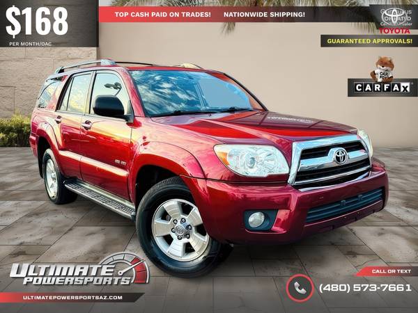 2008 Toyota 4Runner Sport - $168/mo for $0 Build Credit,