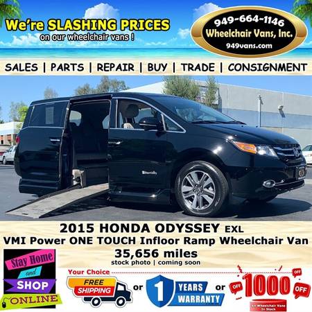 2015 Honda Odyssey EX-L Wheelchair Van for $0 Build Credit,