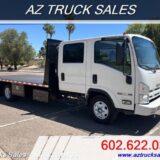 2015 Isuzu NPR-HD Crew Cab 16' Flat Bed for $0