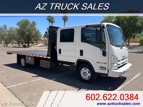 2015 Isuzu NPR-HD Crew Cab 16' Flat Bed for $0