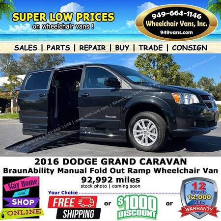 2016 Dodge Grand Caravan Wheelchair Van for $0 Build Credit,