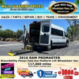 2016 RAM ProMaster Wheelchair Van for $0 Build Credit, Poor