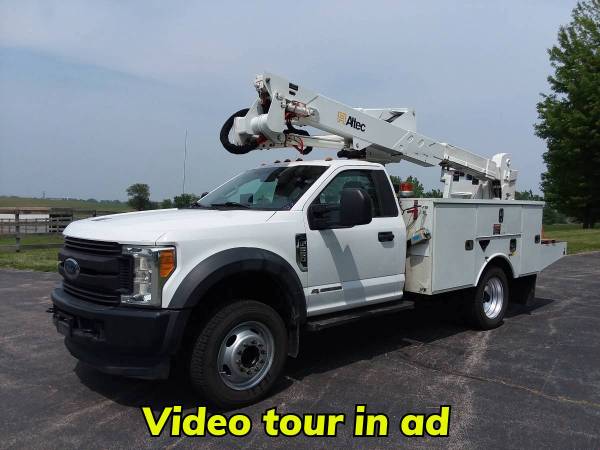 2017 Ford F550 Diesel 4x4 Altec AT37G Bucket Truck for