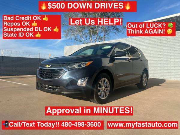 2018 Chevy Equinox LS for $0 Build Credit, Poor Credit,