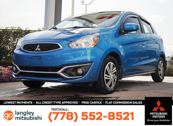 2018 Mitsubishi Mirage Hatchback 5-SPD 1-Owner No Accidents for $0