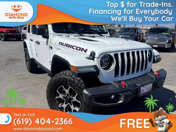 2019 Jeep Wrangler Unlimited Rubicon 4x4 - $824/mo for $0