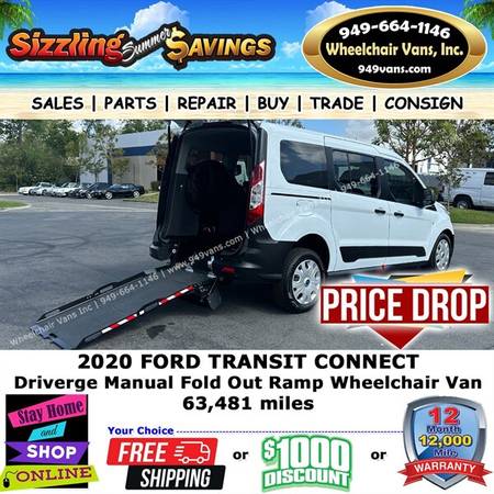 2020 Ford Transit Connect Wheelchair Van for $0 Build Credit,