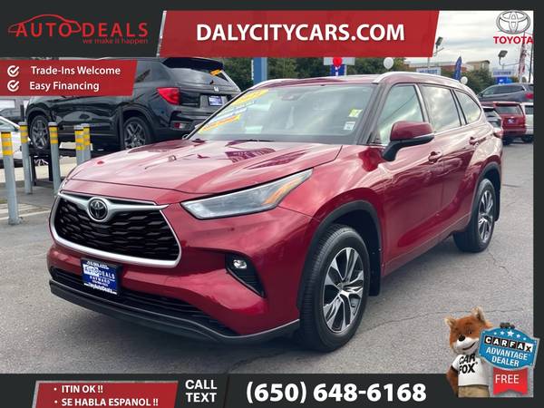 2021 Toyota Highlander XLE 4D Utility for $0 Build Credit,