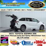 2021 Toyota Sienna XSE Wheelchair Van for $0 Build Credit,