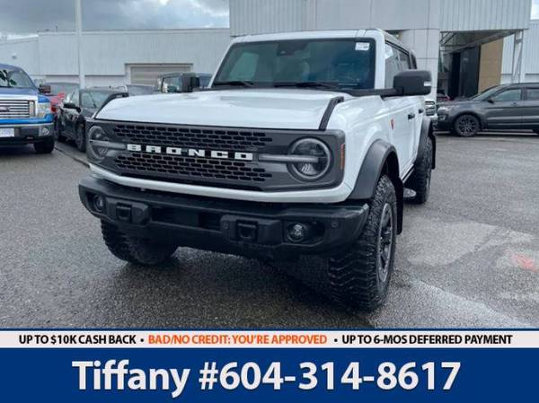 2022 Ford Bronco Badlands 4X4 for $0 Build Credit, Poor