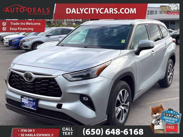 2022 Toyota Highlander XLE 4D SUV for $0 Build Credit,