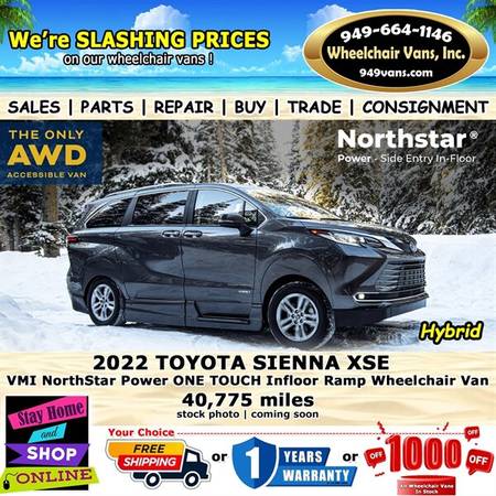 2022 Toyota Sienna XSE Van for $0 Build Credit, Poor