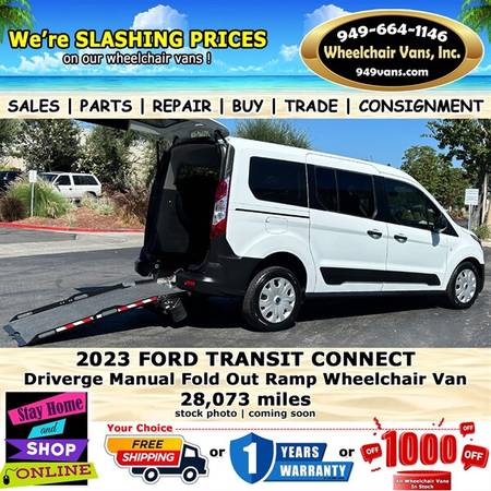 2023 Ford Transit Connect Wheelchair Van for $0 Build Credit,