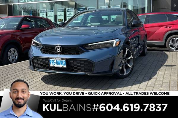 2025 Honda Civic Hybrid Sport Touring Sedan - No Accidents,