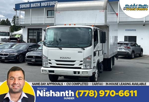2019 Isuzu NQR Crew 16' Attic Box with Tuckaway Power