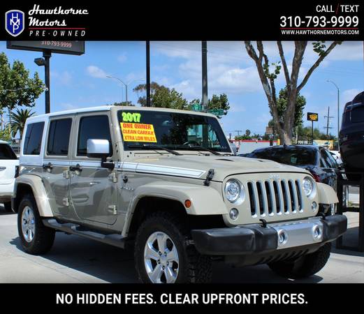 2017 Jeep Wrangler Unlimited Chief Edition 4x4 Ltd for $0