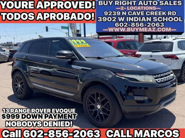 2013 Land Rover Evoque for $0 Build Credit, Poor Credit,