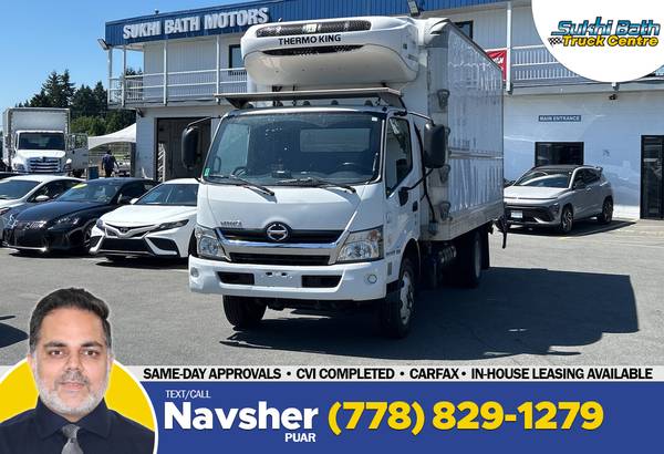 2019 Hino 195 Reefer Box with 16' and Power Tuckaway