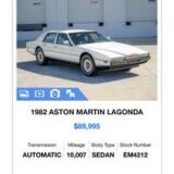 1982 Aston Martin Lagonda Trim for $0 Build Credit, Poor