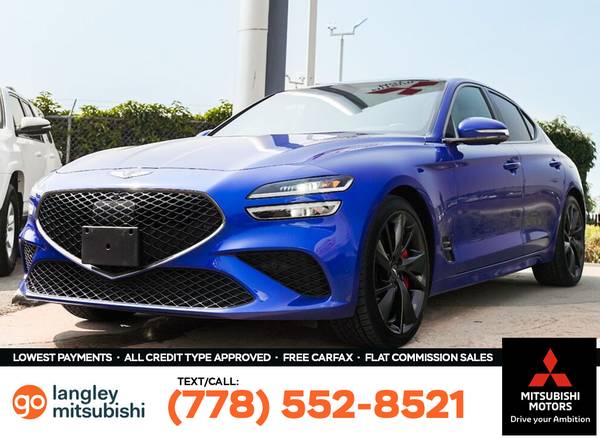2022 Genesis G70 3.3T Sport AWD for $0 Build Credit,
