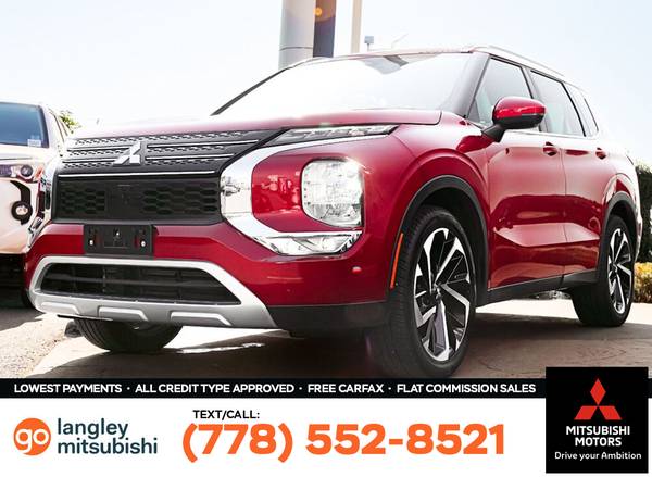 2023 Mitsubishi Outlander SEL S-AWC for $0 Build Credit, Poor