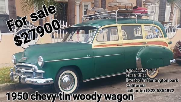 1950 Chevy Tin Woody Wagon for $0 Build Credit, Poor