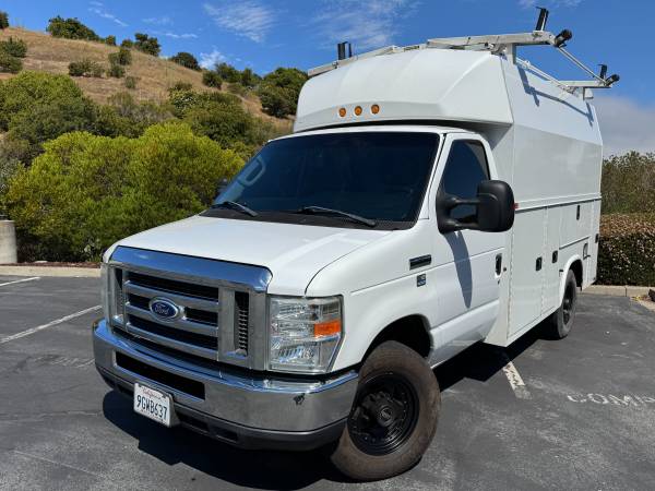 2015 Ford E-350 High Roof Cutaway Utility Truck for $0
