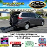 2013 Toyota Sienna XLE Wheelchair Van for $0 Build Credit,