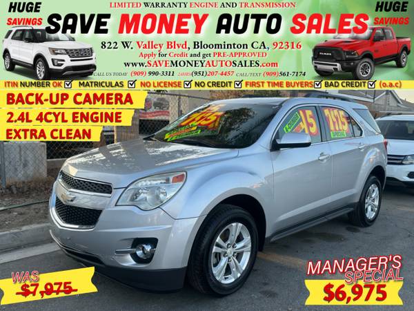 2015 Chevrolet Equinox LT 2.4L 4-Cyl Backup Camera for $0