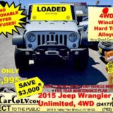 2015 Jeep Wrangler Unlimited Sport 4WD for $0 Build Credit,