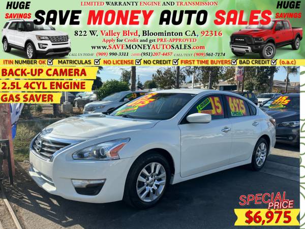 2015 Nissan Altima 2.5L 4-Cyl Gas Saver with Back-Up Camera