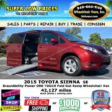 2015 Toyota Sienna SE Wheelchair Van for $0 Build Credit,